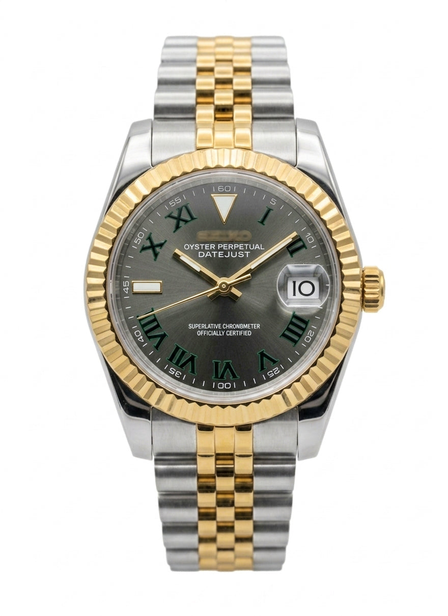 Datejust MOD Wimbledon Silver Gold