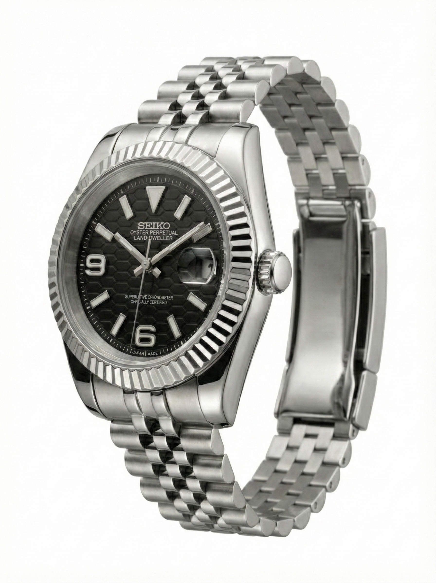 Datejust MOD Black Land-Dweller style