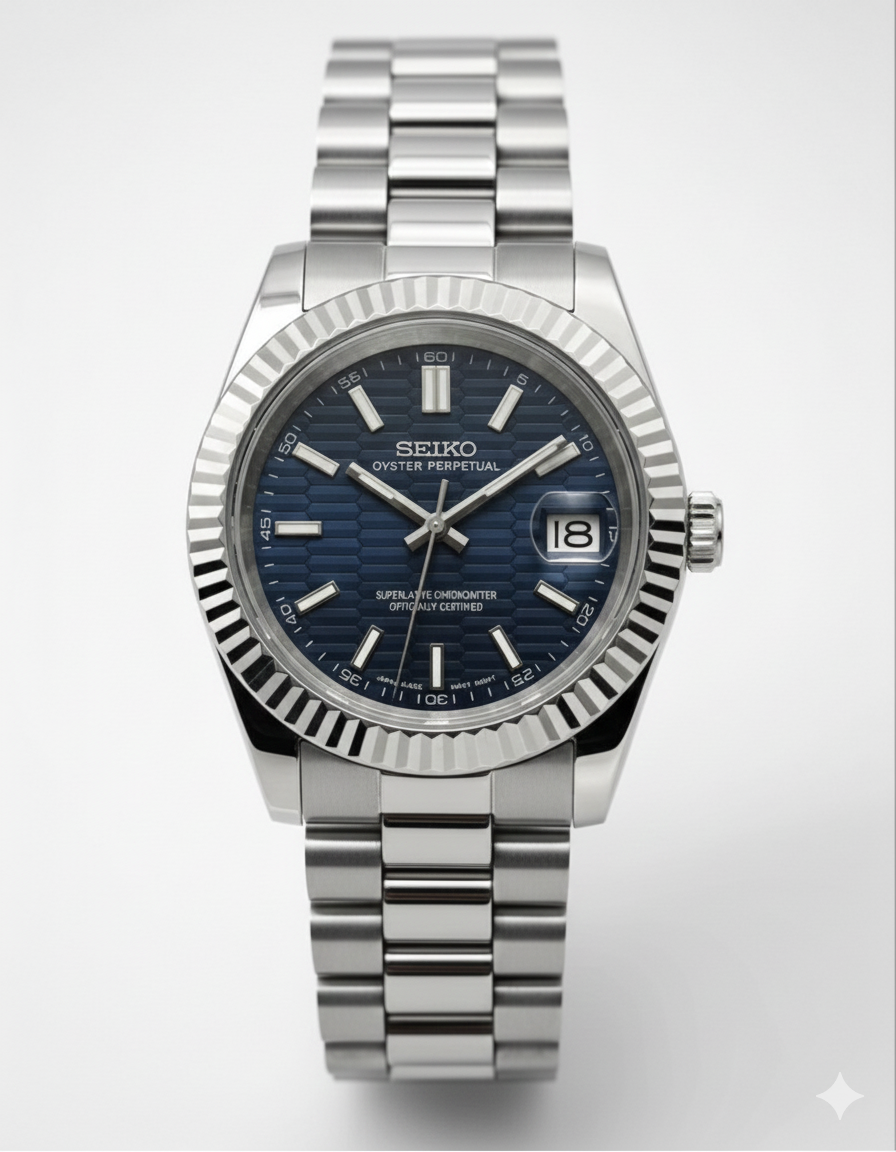 Datejust MOD Dark Blue Textured