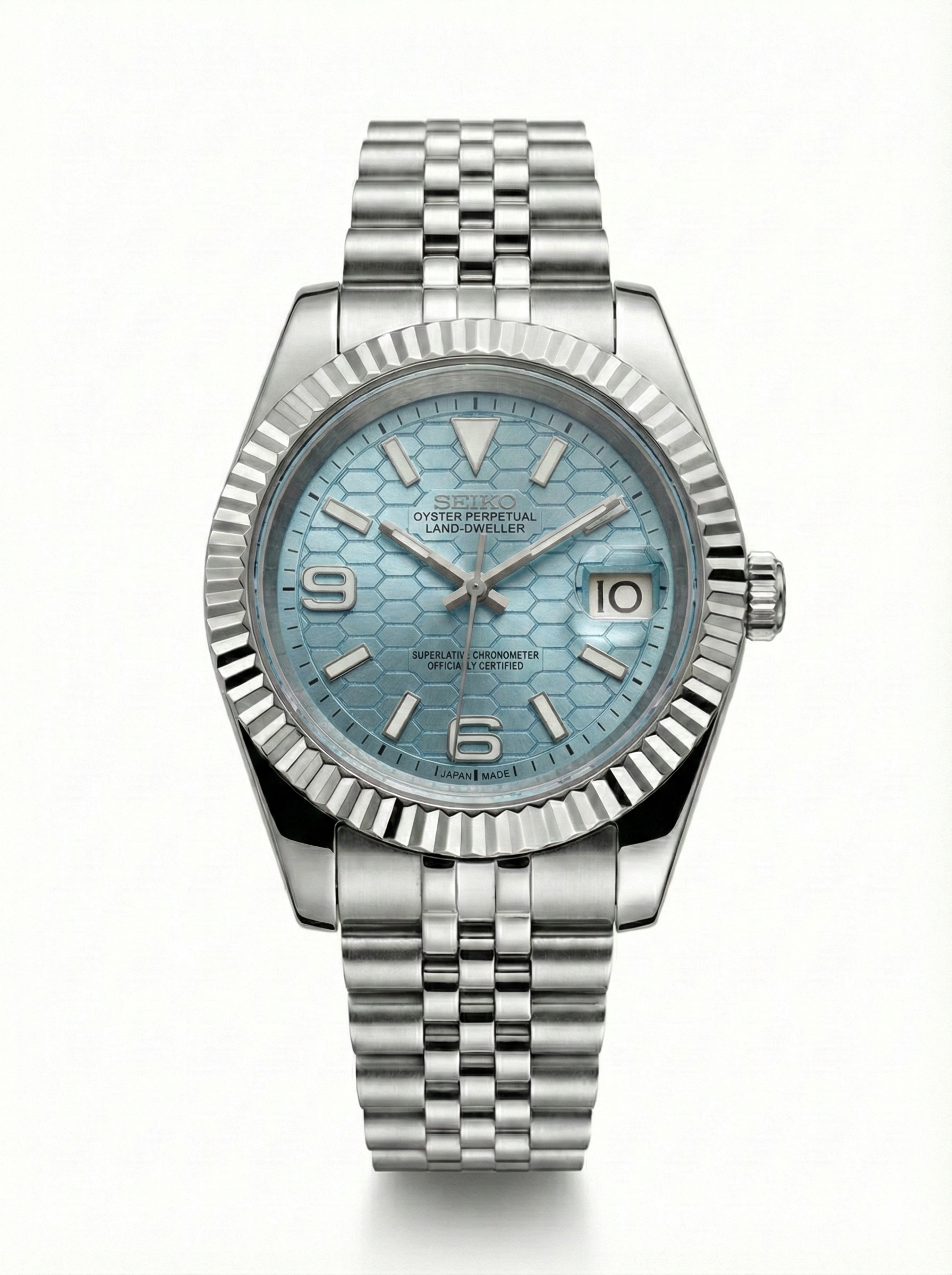 Datejust MOD Ice Blue Land-Dweller style