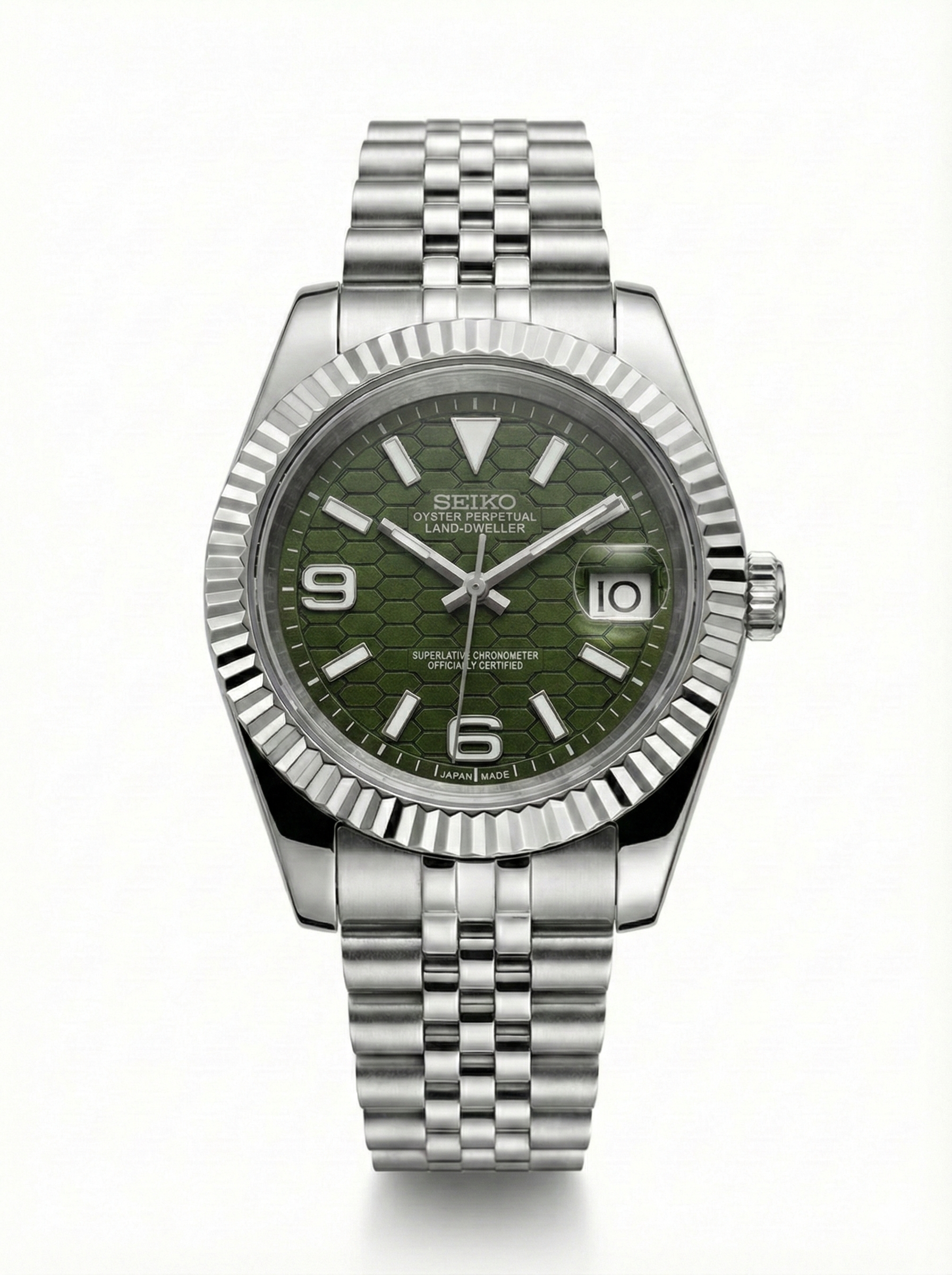 Datejust MOD Deep Green Land-Dweller style