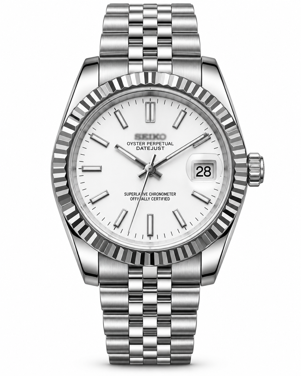 Datejust MOD Silver White