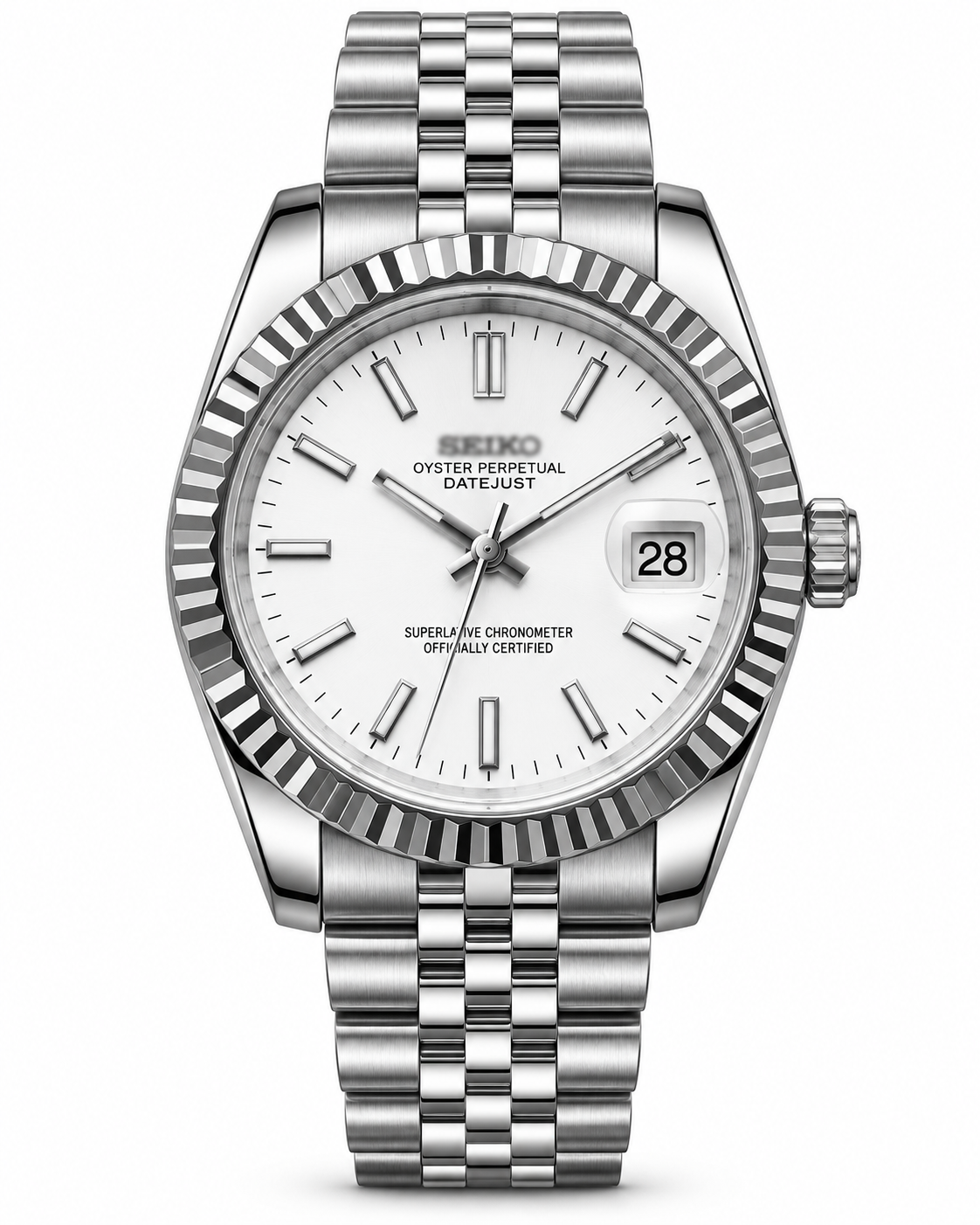 Datejust MOD Silver White