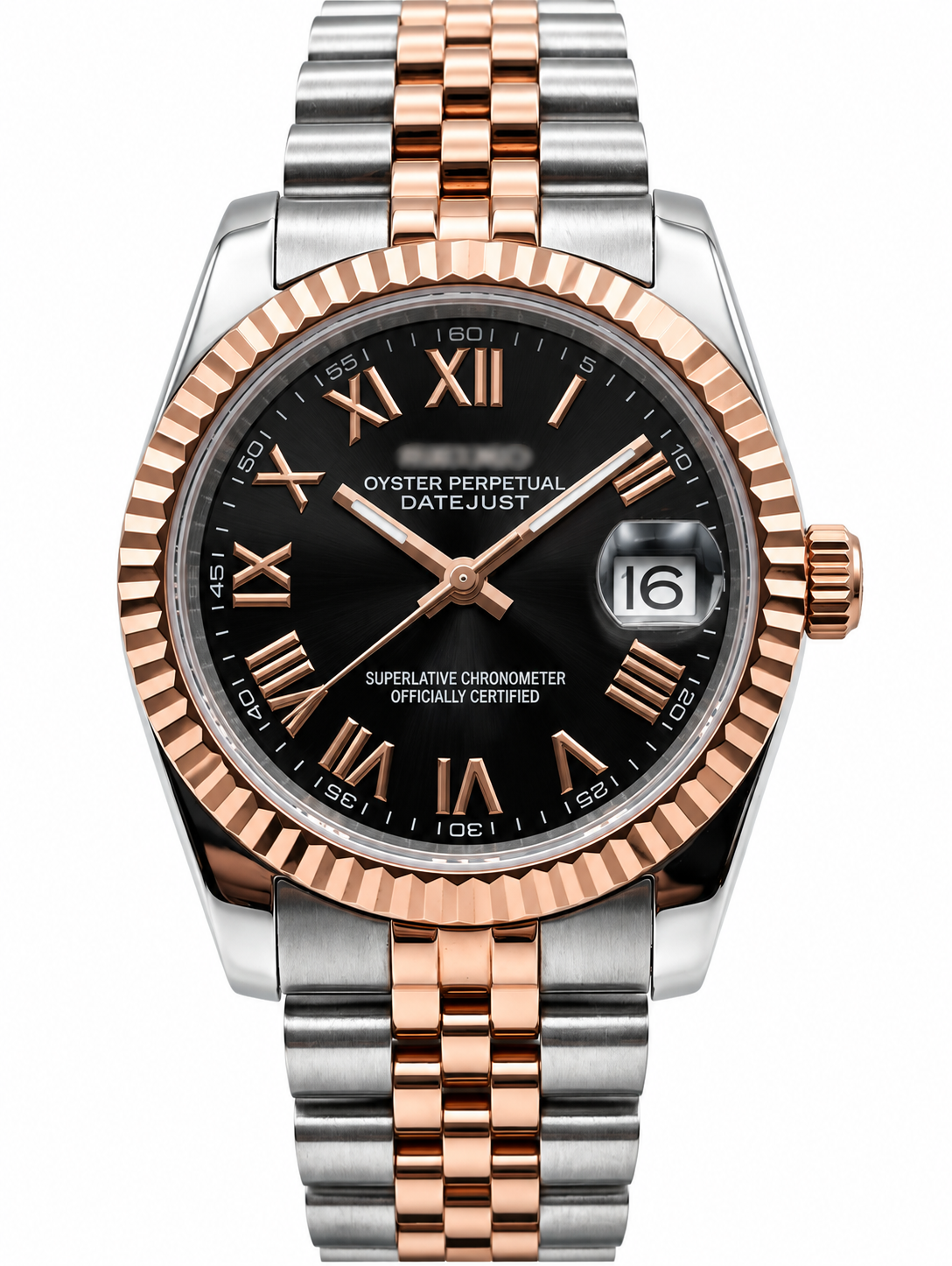 Datejust MOD Black Rose Gold Silver