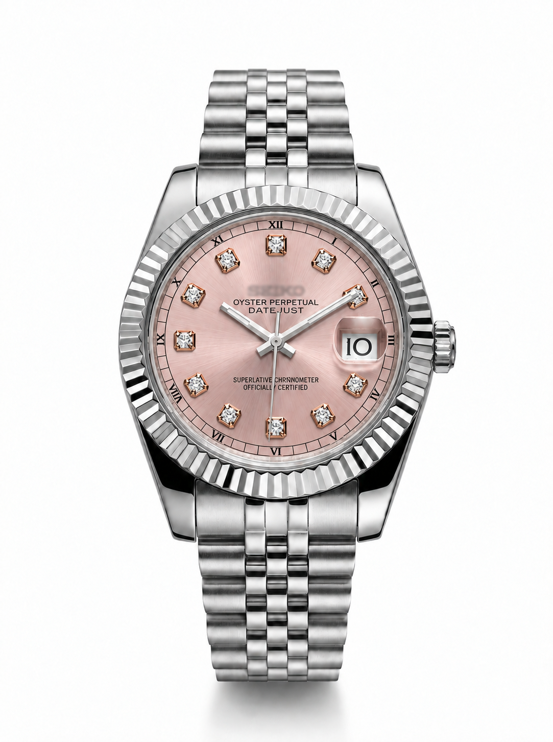 Datejust MOD Pink Diamond Style Roman Dial with Jubilee bracelet