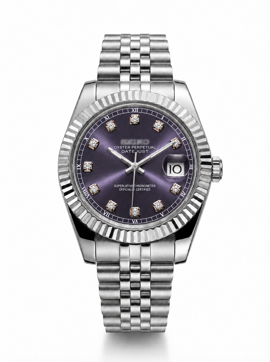 Datejust MOD Purple Diamond Style Roman Dial with Jubilee bracelet