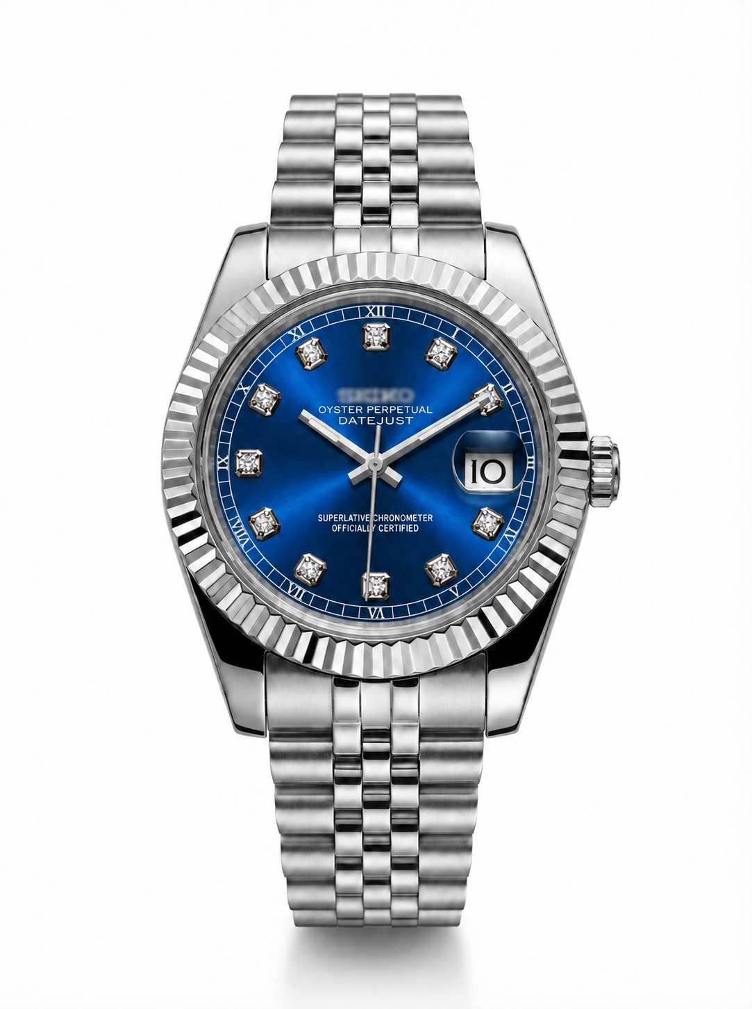 Datejust MOD Royal Blue Diamond Style Roman Dial with Jubilee bracelet