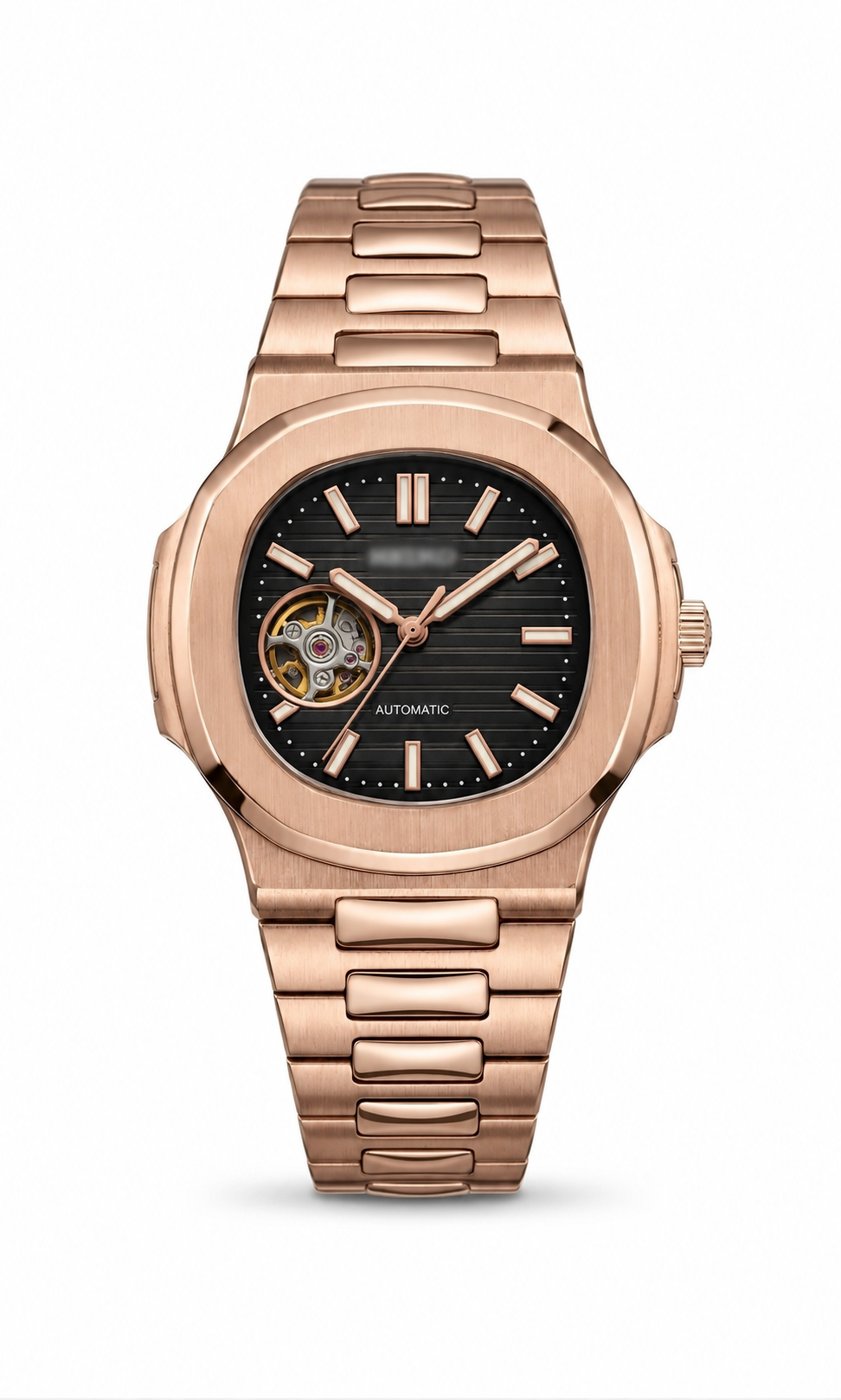 Nautilus Open Heart MOD Rose Gold Black