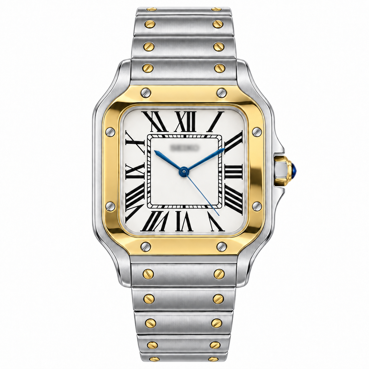 Santos MOD White Silver Gold – front view on white background
